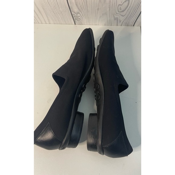Black Stuart Weiztman Square Toe comfort Flat Size 8 - Picture 5 of 8